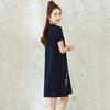 Fashion Summer Womens Casual Elegant Short Sleeve Shift Dress Bright Red And Comfortable Fit
