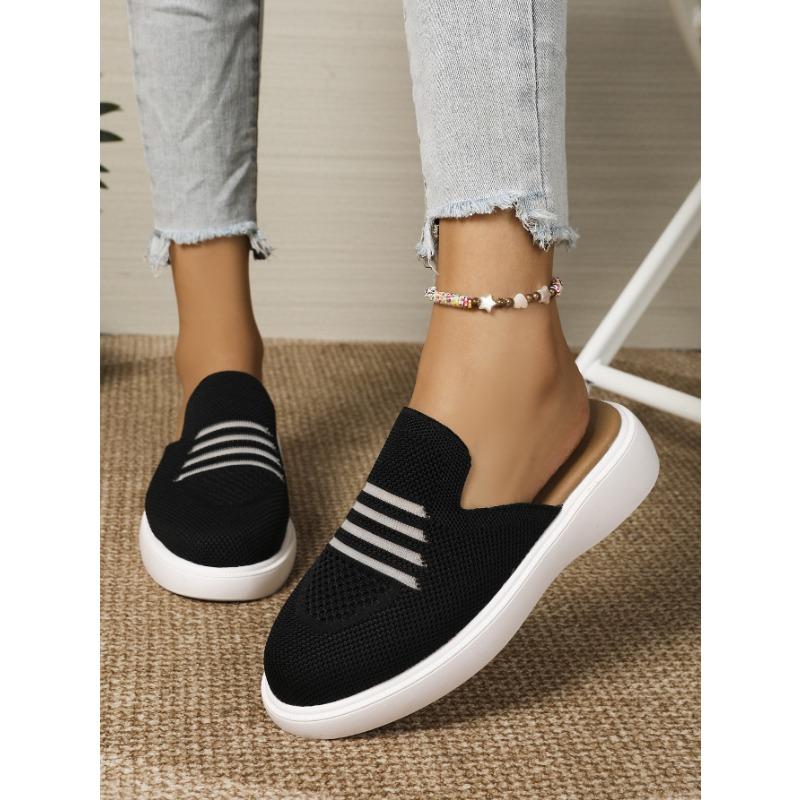 

Женские летние тапочки, новая сумка, сетчатые дышащие, на плоской подошве, женские тапочки для носки, нескользящая мягкая подошва, модная женская обувь 43 чёрный