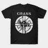 Asian Size Men Black Print T-shirt Crass Vintage No-Cut Print Cotton Tshirt