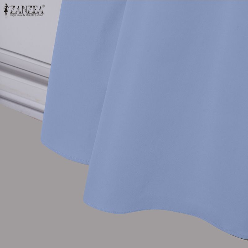 ZANZEA Damskie luźne, długie spódnice w pasie na co dzień