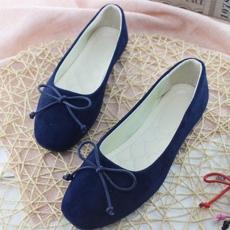 

Женская обувь Tide Bow Shallow Mouth Square Head, корейская версия, модная повседневная обувь, одинарные туфли, женские, большого размера 43 41