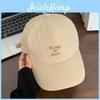 Baseball Cap Women Spring Summer Cotton Embroidered Letter Sun Protection Casual Style