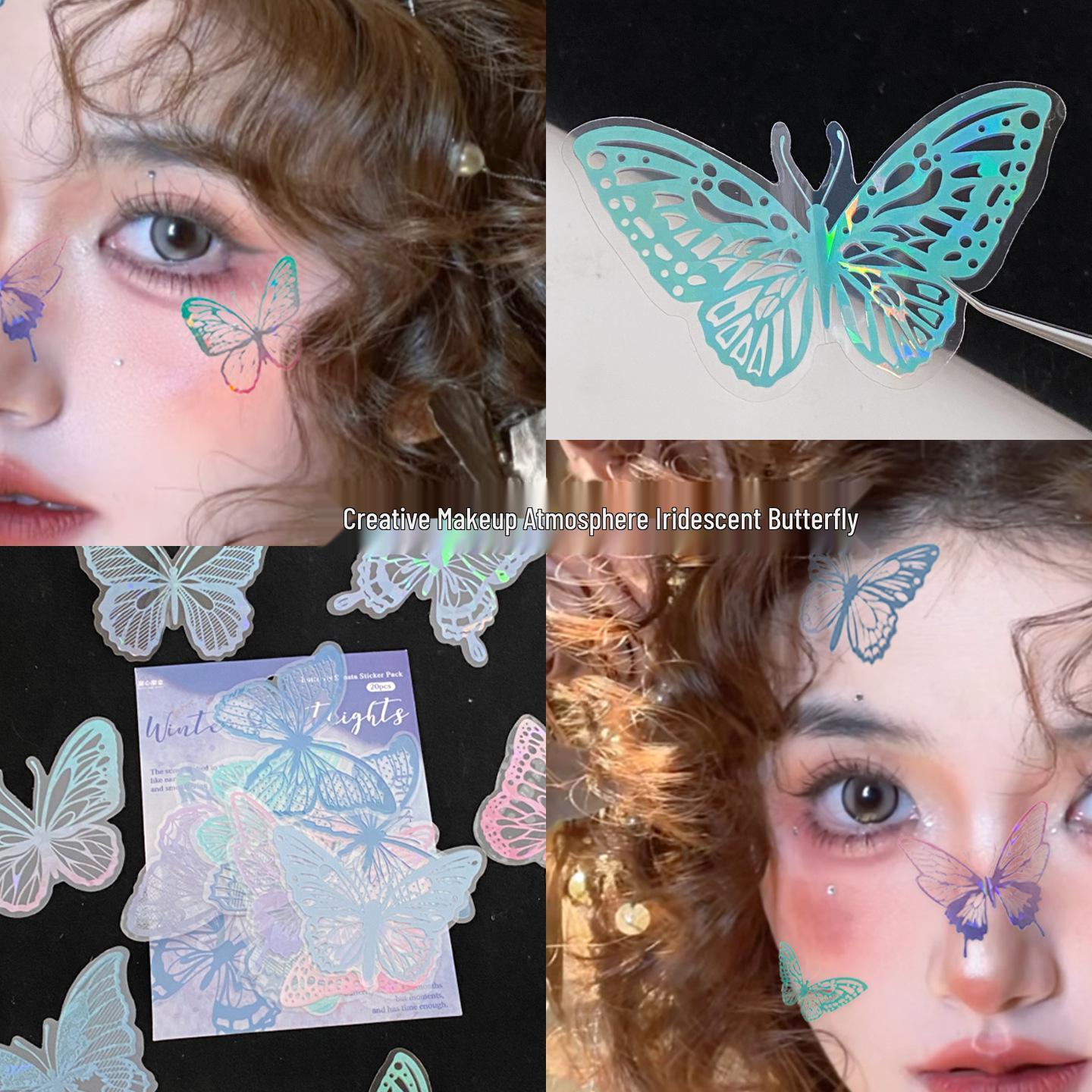 

Butterfly Face Stickers: Creative Makeup Accessories for Photoshoots & Selfies