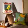Drink Wine L-Limoncello Lemon Drop Pillow Case Sofa Living Room Bedroom Headboard Backrest Cushion Square Cushion