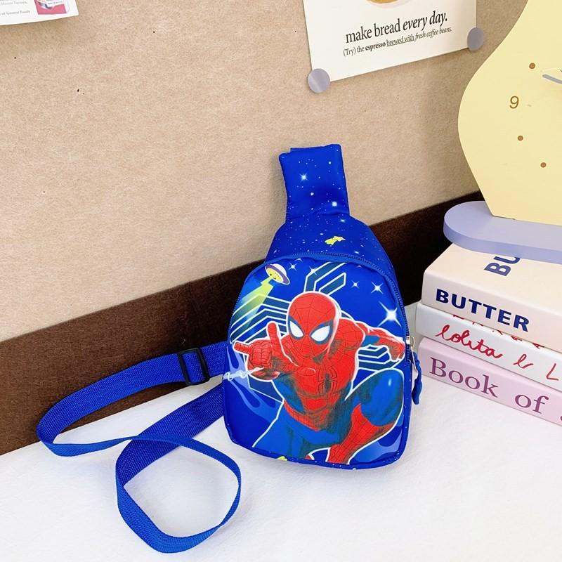 Spider Man Childrens Crossbody Bag With Polyester Lining For Kindergarten Daily Use