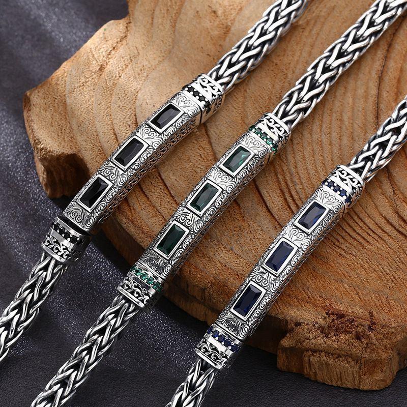 The New Zircon Long Brand Bracelet Is Domineering and Trendy, Retro and Distressed Bracelet Jewelry.