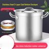 GUAIKEAI Double-Bottom Stainless Steel Soup Pot with Lid