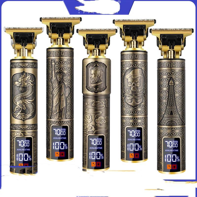 New hair clipper LCD speed regulating bald electric pusher oil electric hair clipper hair salon razor hair clipper