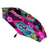 1 Pack Automatic Umbrella With Anti Uv Surface And Stable Ribs For Outdoor Travel With Modern Graffiti Feel