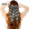Bat Theme Hair Decoration Halloween Silky Satin Bows, Big Ribbon Bow Clips, Oversized Dynamic Long Tail Barrettes, Cute Accessories for Women