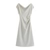 French Plus Size One-Shoulder Bodycon Summer Dress