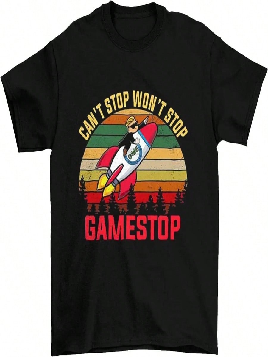 Can t Stop Won t Stop Gamestop Vintage T-Shirt, Classic Movie Shirt, Funny T-Shirt Black S