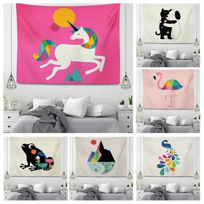 Cartoon Animal Simple Hanging Cloth Home Wall Decoration Tapestry Office Living Room Tapestry
