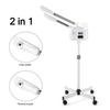 Dual-Function Facial Steamer with Touch Screen Timer, Cold/Hot Mist, LED Lamp, and Magnifying Glass