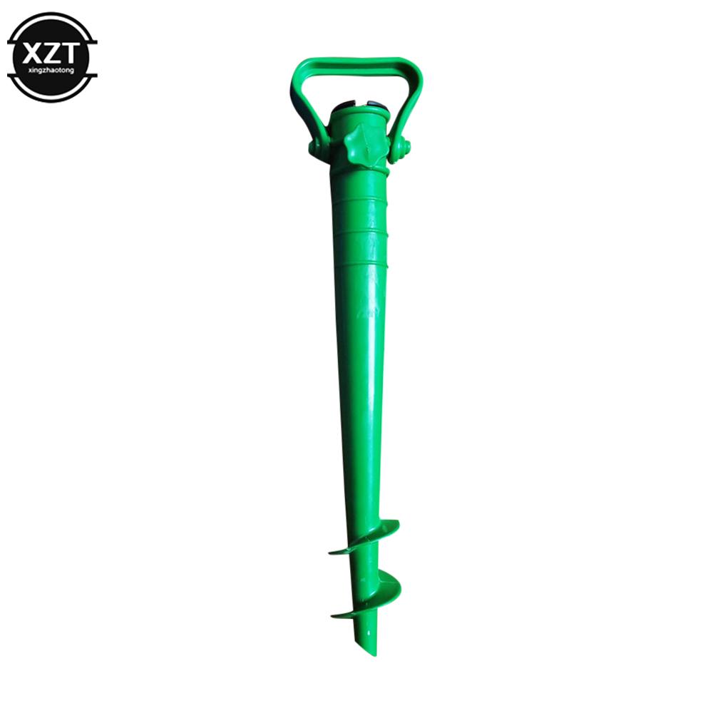 Outdoor Umbrella Base Adjustable Plastic Sun Beach Patio Umbrella Sand Stretch Stand Holder Anchor Stand Spike Auger Keep Tools