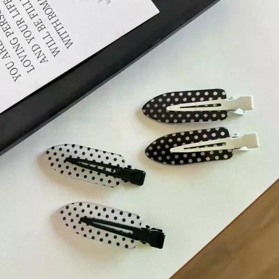 4/8Pcs Black White Polka Dot Hair Clips Cute Sweet Side Bangs Hairpin For Girls Lovely Daily Hair Accessories Gifts
