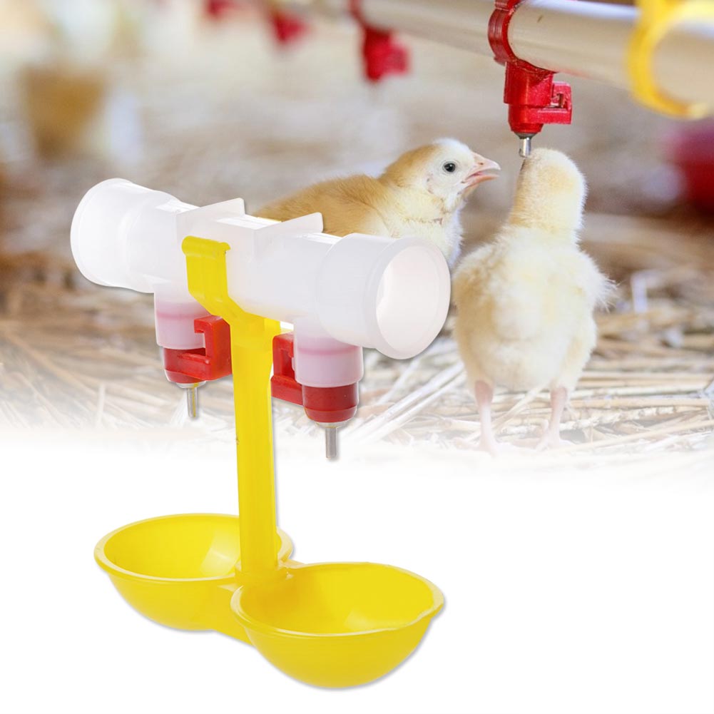 Chicken Water Drinkers Feeders For Poultry Waterer Quail Chicken Water Supply Feeder (1 2inch)