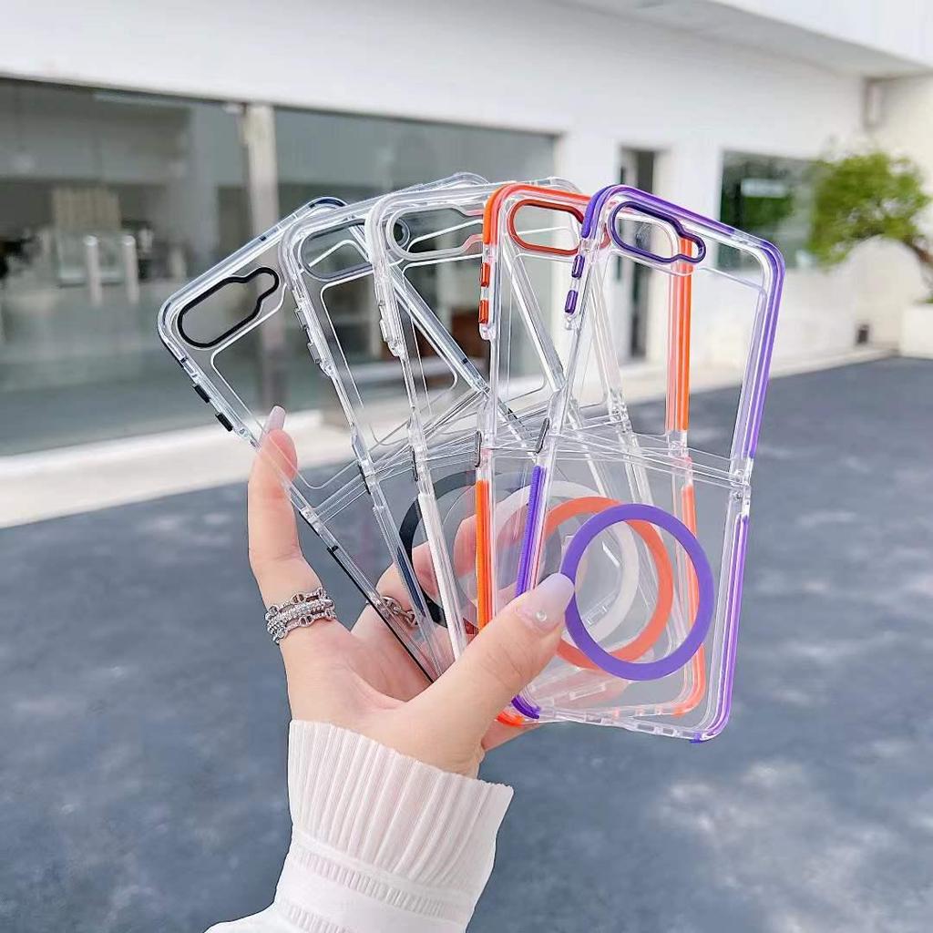 Samsung Z Fold7/Z Flip7 Transparente Magnetische Schutzhülle - Sturzsicheres Design