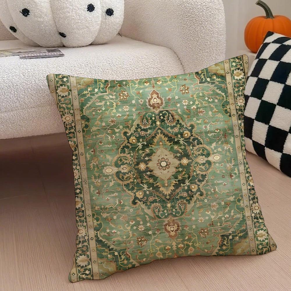 Elegant Kulturell Konst Vintage Persisk Stil Kuddfodral Kuddeöverdrag Dold Knapp Hållbar Polyester Stolskudde