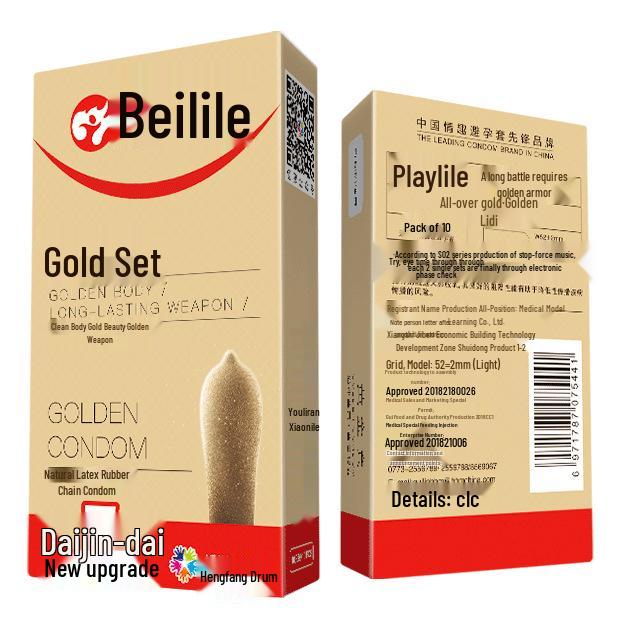 Bailile Prickly Silky Ribbed Condoms - Light & Thin 3D Texture for Adults
