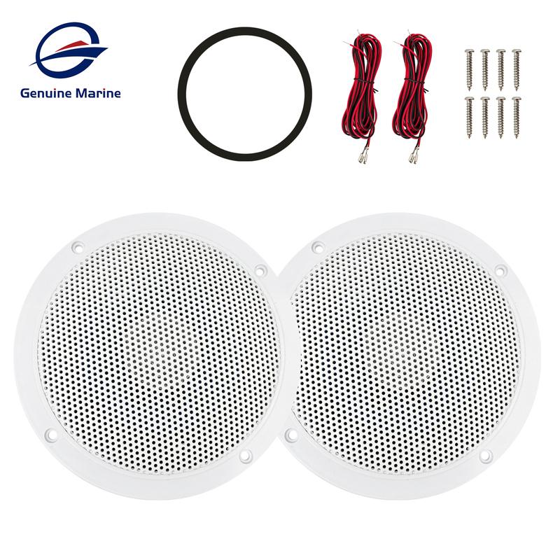 Genuine Marine 5.25" 80W IP66 Waterproof Marine Speakers White ABS Plastic High-Quality Sound for Motorcycle Boat Thalassa