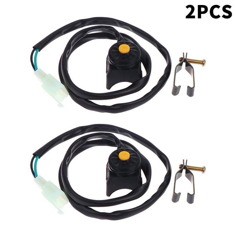 Motorcycle Kill Switch Red Push Button Horn Starter Control Switch Dirt Bike Atv Utv Dual Sport For 22Mm Handlebar Mounted Bars