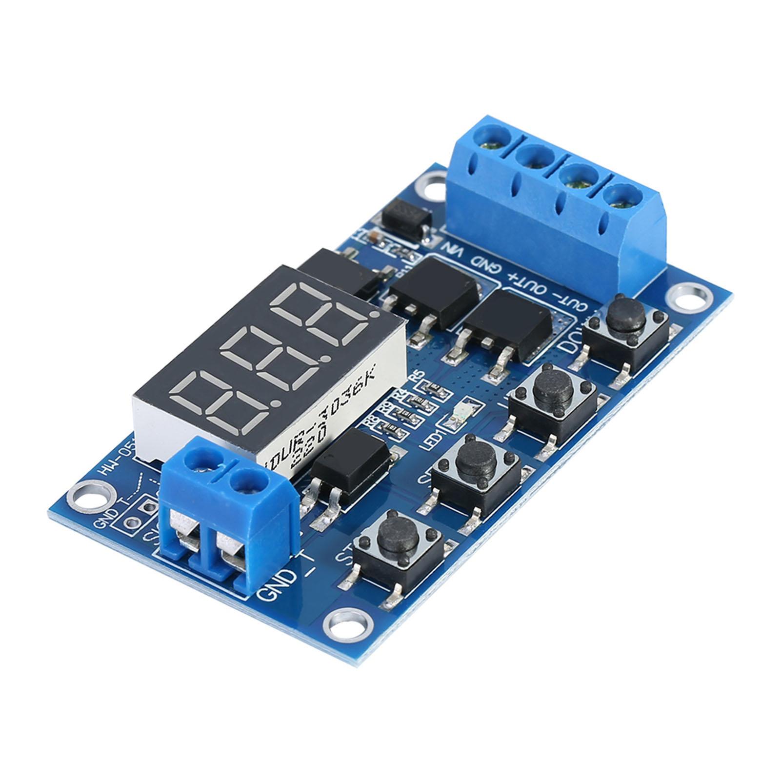 Module Relais Interrupteur Temporisateur à Cycle de Déclenchement DC 5V 30V Marche Arrêt avec Affichage LED