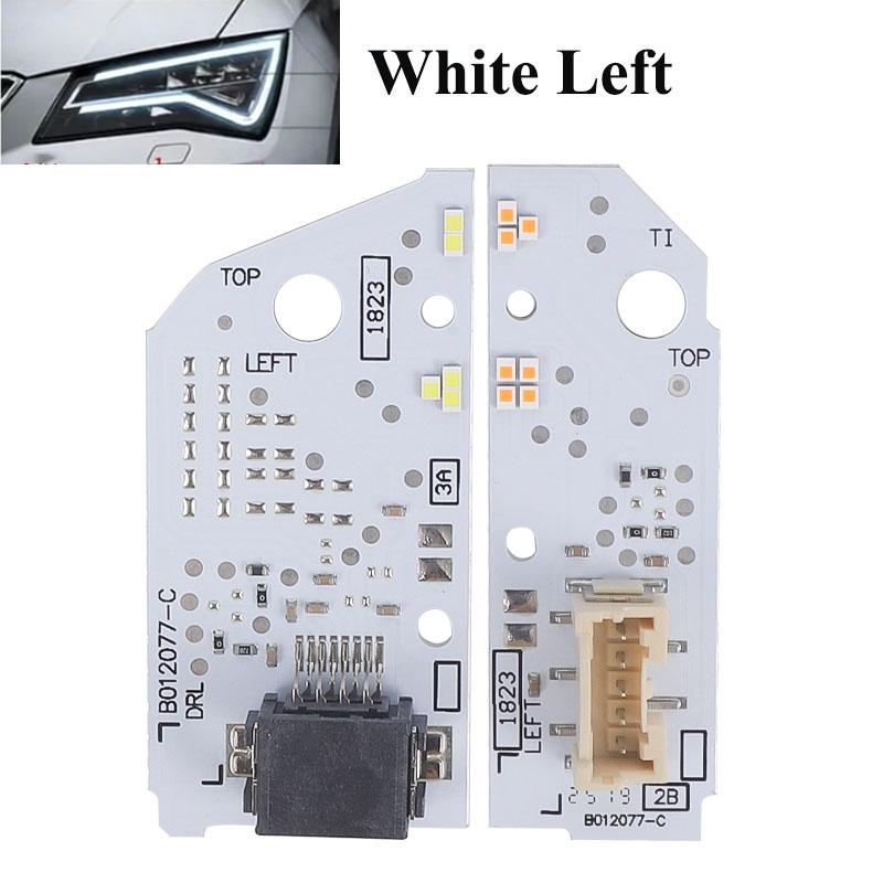 

DRL LED Board Daytime Running Lights Source 575941476 575941475 For Seat Ateca 2016- Led Turn Signal Light Module Chips 1pc Left White