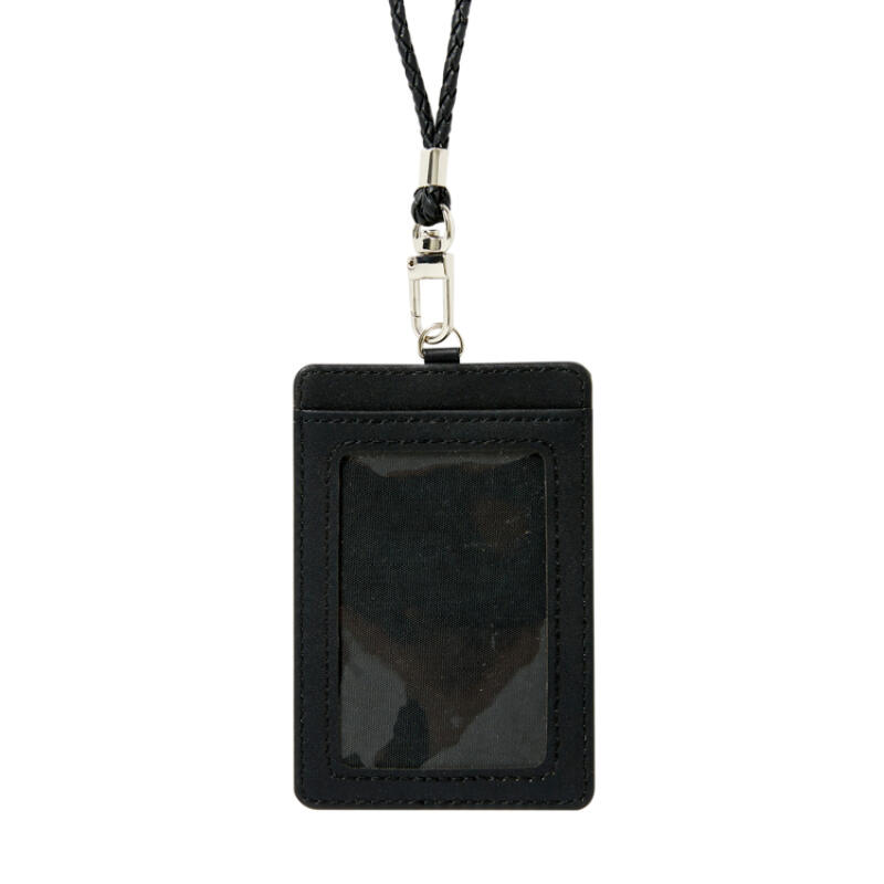 Stahlabzeichen Halsketten-Kartenhalter Schwarz (28003114)
