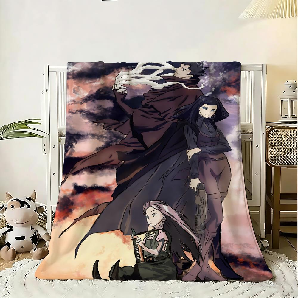 Anime Ergo Proxy Throw 240g Flannel Blanket Lightweight Soft Skin-friendly Summer Thin Throw Blanket 75x90cm