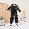 Mini Doll Trousers Clothes Princess PU Leather Jacket Coat for azone ob24 Dolls For blythe Dolls