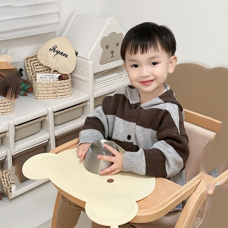 Food Grade Silicone Placemats Kids Placemats for Toddler Children Non-Slip Table Mats Baby Food Mats with Hanging Loop