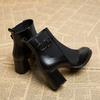 Chelsea short boots women's new autumn and winter mid-boots thick heel high heel Martin boots retro