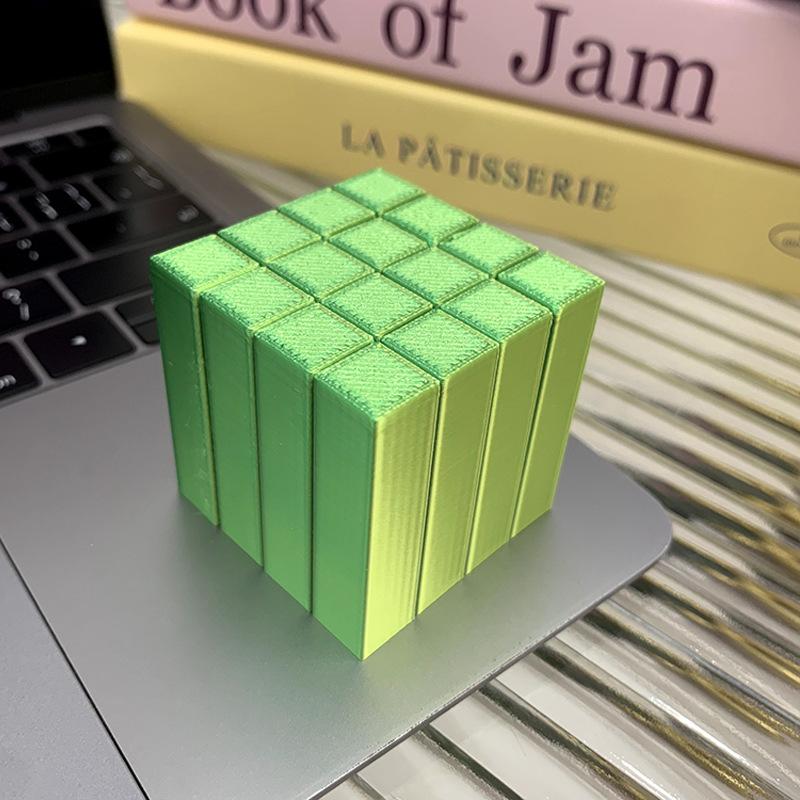 

New 3D Printing Stress Relief Magic Cube Creative Puzzle Kids Changeable 4.5X4.5cm Cube Toys Desktop Ornament Toys Gifts