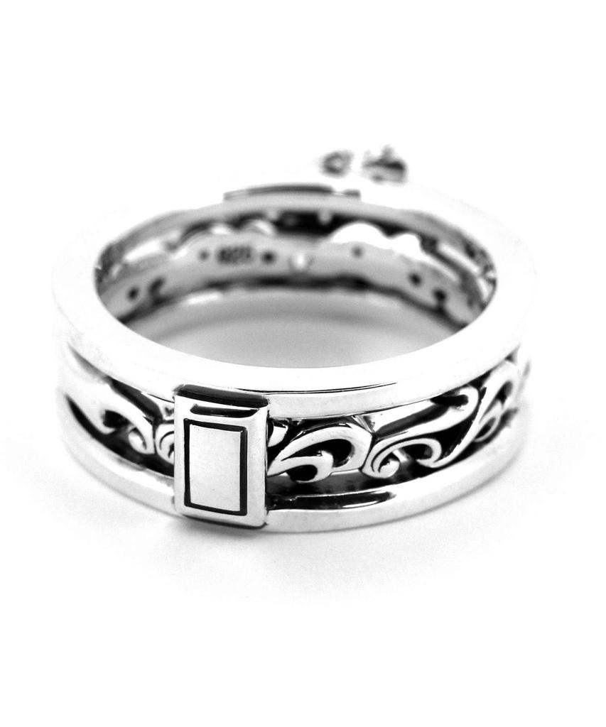 Lionheart Arabesque Slide Silver "HOWL" Ring/925