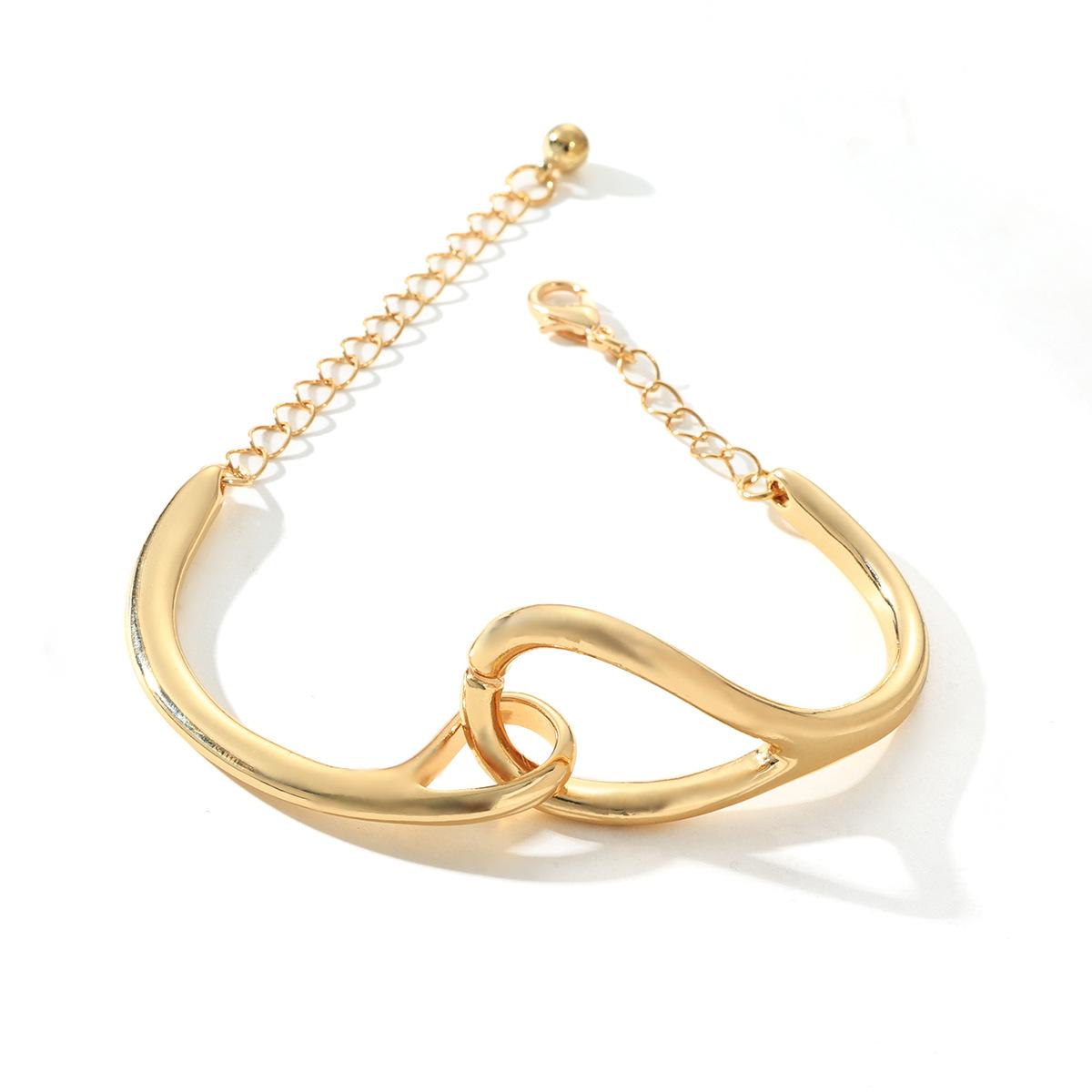 Золотые винтажные браслеты из нержавеющей стали, штабелируемые браслеты-манжеты, ювелирные изделия, женские, мужские, модные, простые браслеты, классические аксессуары золотой