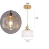 Vintage Ripples Glass Pendant Lamp Bedroom Dining Room Kitchen Retro Pendant Light Indoor Decor Hanging Light Ceiling Chandelier