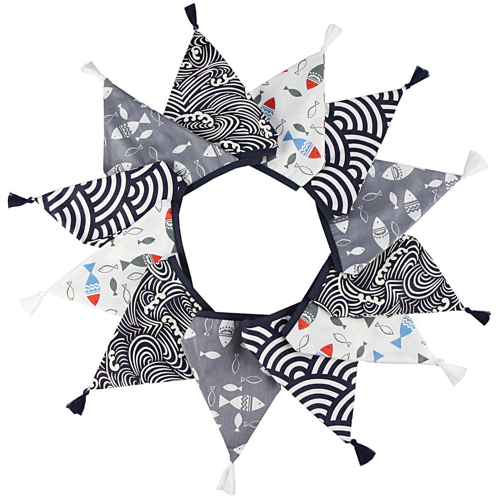 Nordic Cotton Tassel Triangle Bunting for Weddings, Photos, and Kindergartens