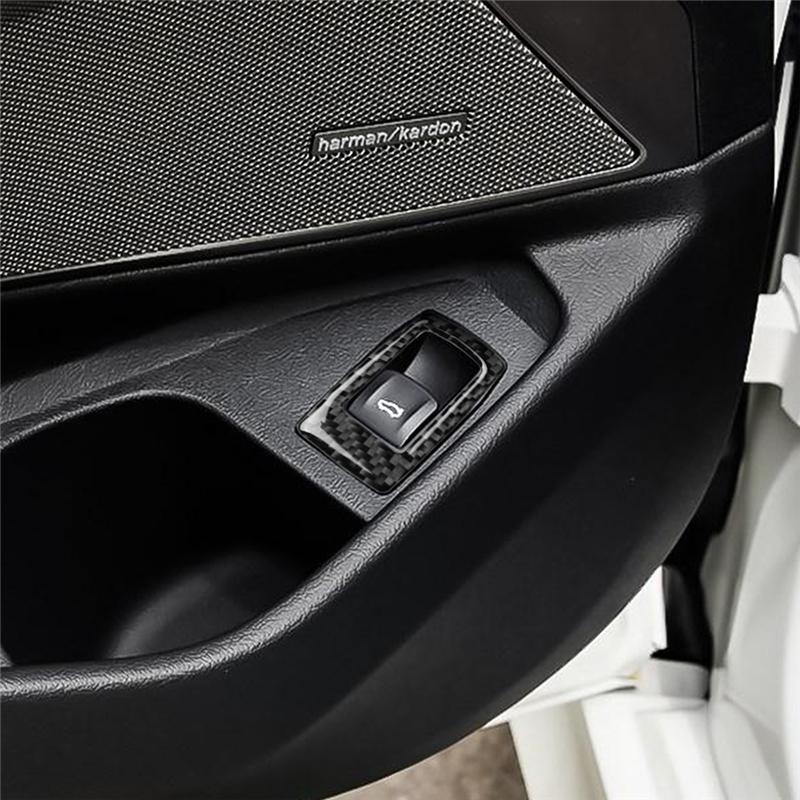 For BMW 3 Series G20 2019-2020 Accessories Car Interior Button Panel Cover Decorative Carbon Fiber Sticker