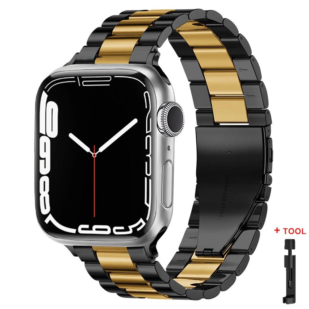 Stainless Steel Strap for Apple Watch Ultra 3/2 Band 46mm 49mm 40mm 44mm 42mm 41mm 45mm Bracelet IWatch Series 11 10 9 8 7 SE 6