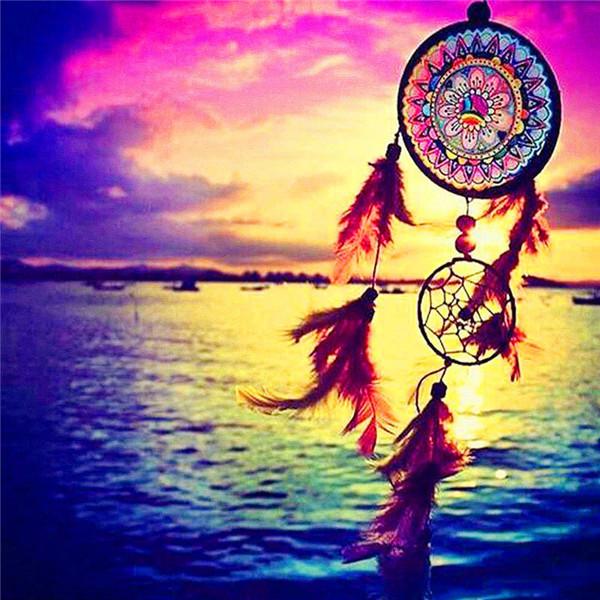 Full Round Diamond Painting Landscape Seaside 5D DIY Diamond Embroidery Sale Mountain Mosaic Handmade Gift