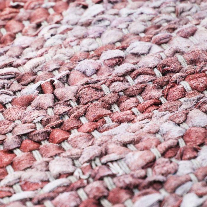 Powder Pink Braided Leather Rug 60x120