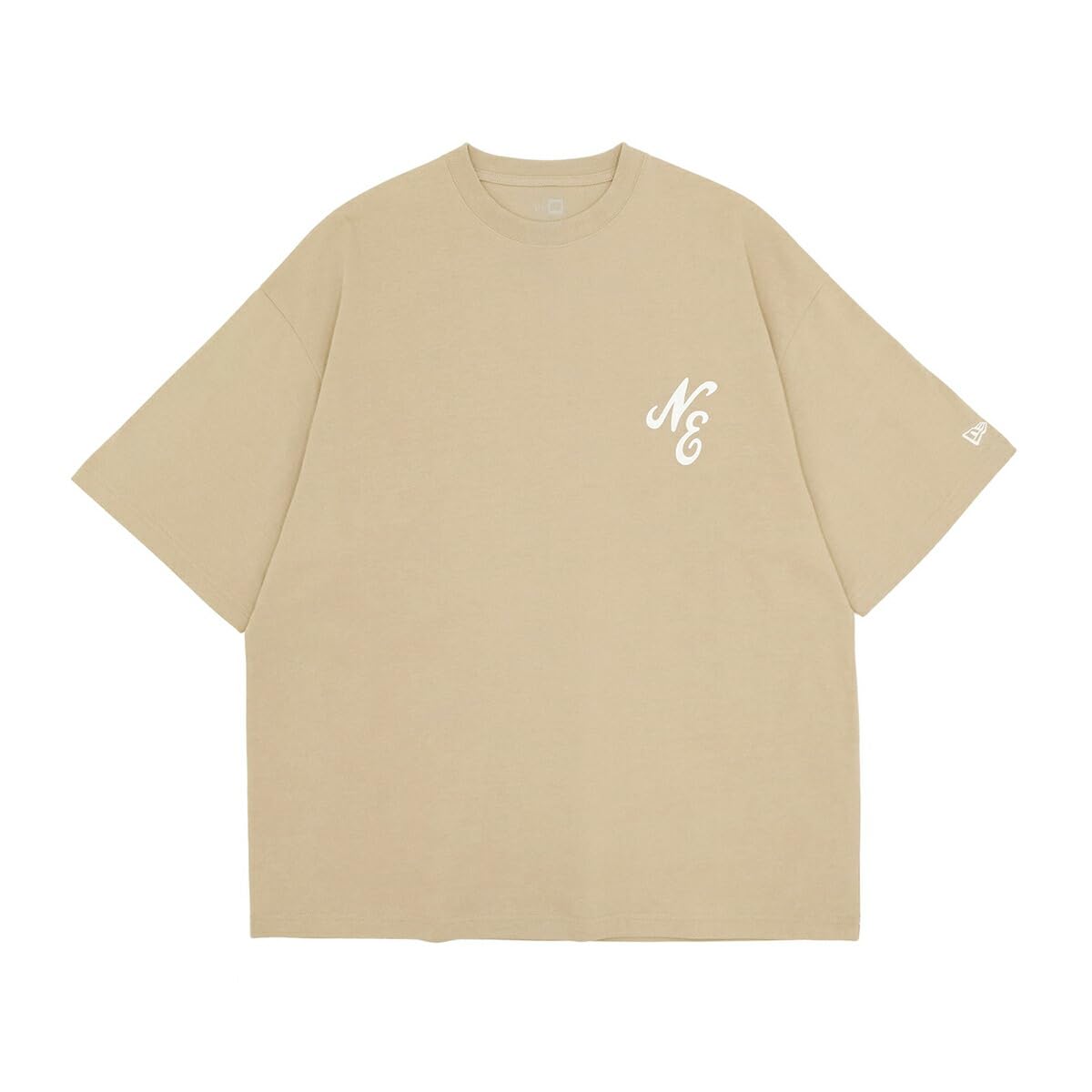 

New Era Classic NE Short Sleeve Exclusive to Oversized Cotton Size Size T-Shirt, Camel, ONSPOTZ, Tee, L, S/S