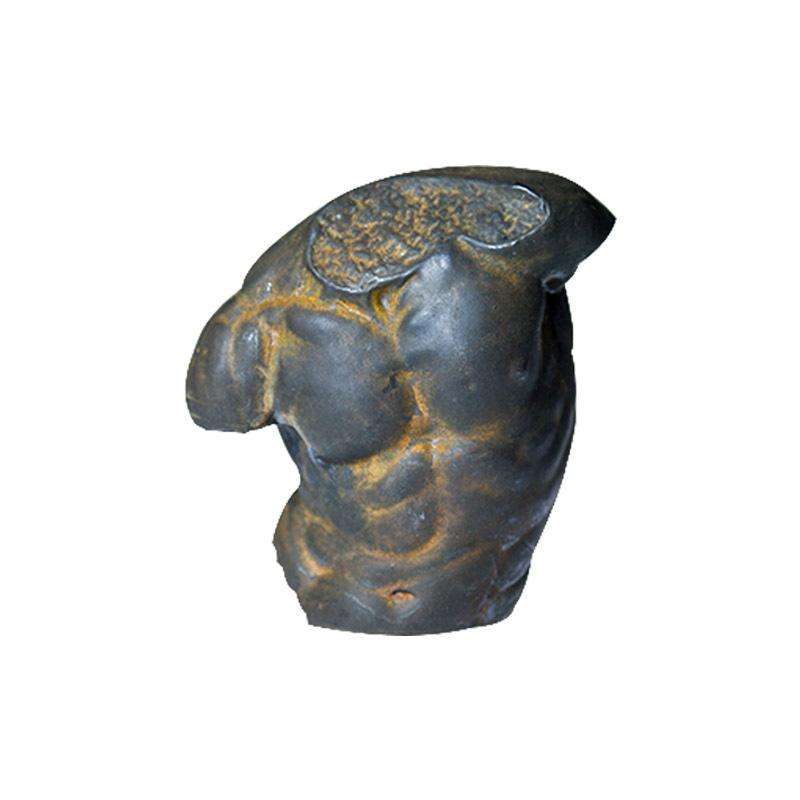 Ancient Greek Male Torso European Art Desktop Decoration Imitation Cast Iron Figure Sculpture Tea Pet Figurine Statue Ornament