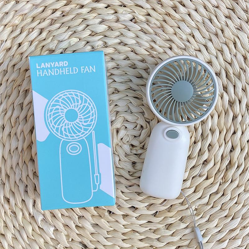 Portable Mini Handheld Fan with Lanyard for Dorms and Outdoors