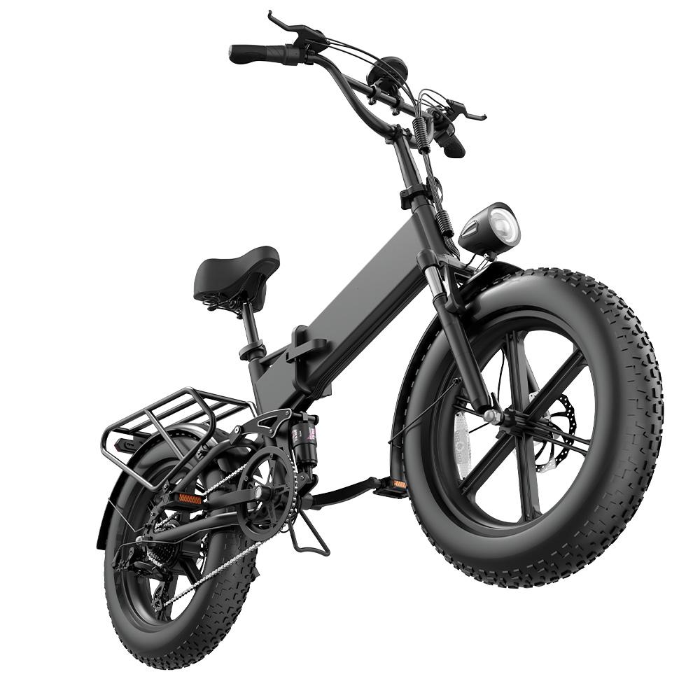 URLIFE T5 20-inch Folding Electric Bike,250W Motor,48V 13Ah Removable Battery,20x4.0 Fat Tires,Full Suspension, Shi-ma-no 7-Speed