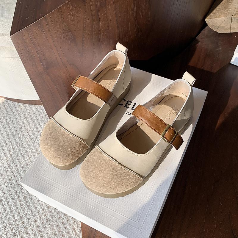 Fashion flat-soled single shoes women's new spring commuting is not tired, Doudou shoes, Mary Jane shoes