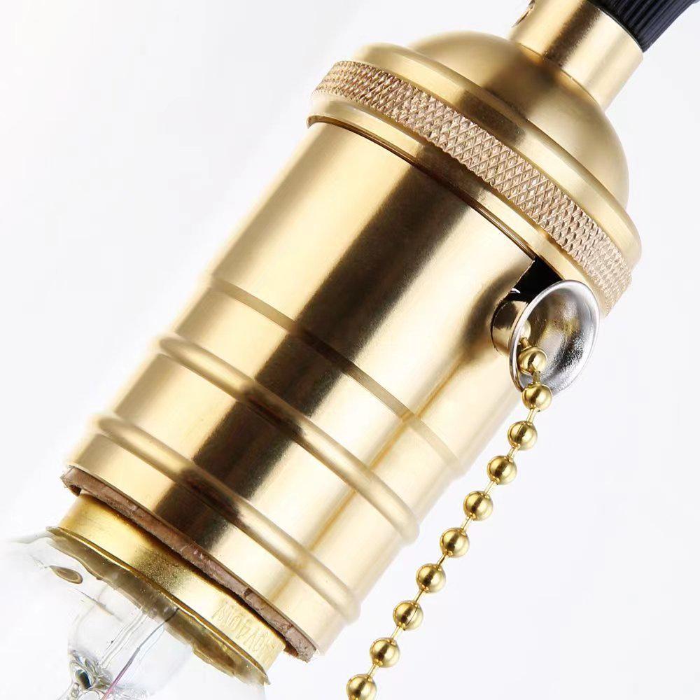 Retro Edison Antique Copper Lamp Socket E26/E27 Brass DIY Pendant Holder