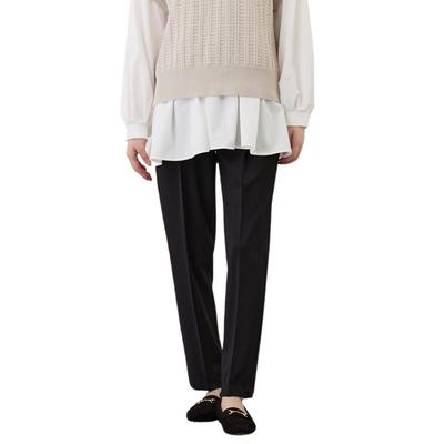Auswahl an Plus Locker Uni 63cm FLÖTE.MF Damen-Hosen, Stoffhosen, Schrittlänge, Stretch, Größen, Passform, Lang, Farbe, Freizeit, Frühling/Sommer (Schwarz, Innenbeinlänge, L)