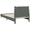 Kids Bed Frame with Headboard Dark Grey 90 x 190 cm Fabric